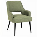 **Moderne groene fauteuil met zwarte poten**